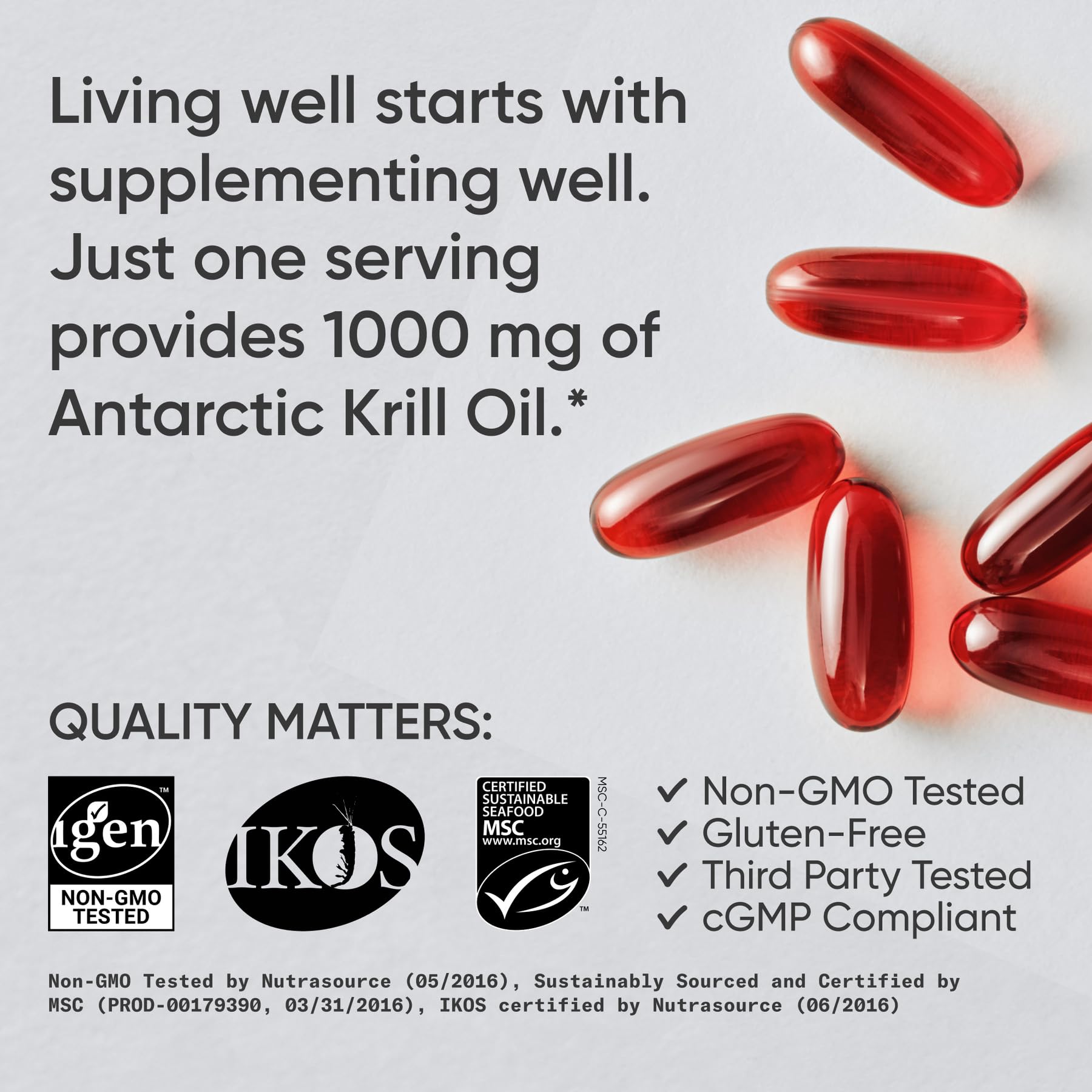 Visuel des phospholipides dans Sports Research Omega-3 Krill Oil favorisant l’absorption