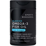 Sports Research Omega-3: bouteille 1250 mg prête à l'emploi pour une dose quotidienne.