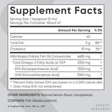 Sports Research Omega-3 étiquette certifiée IFOS et MSC, garantie qualité