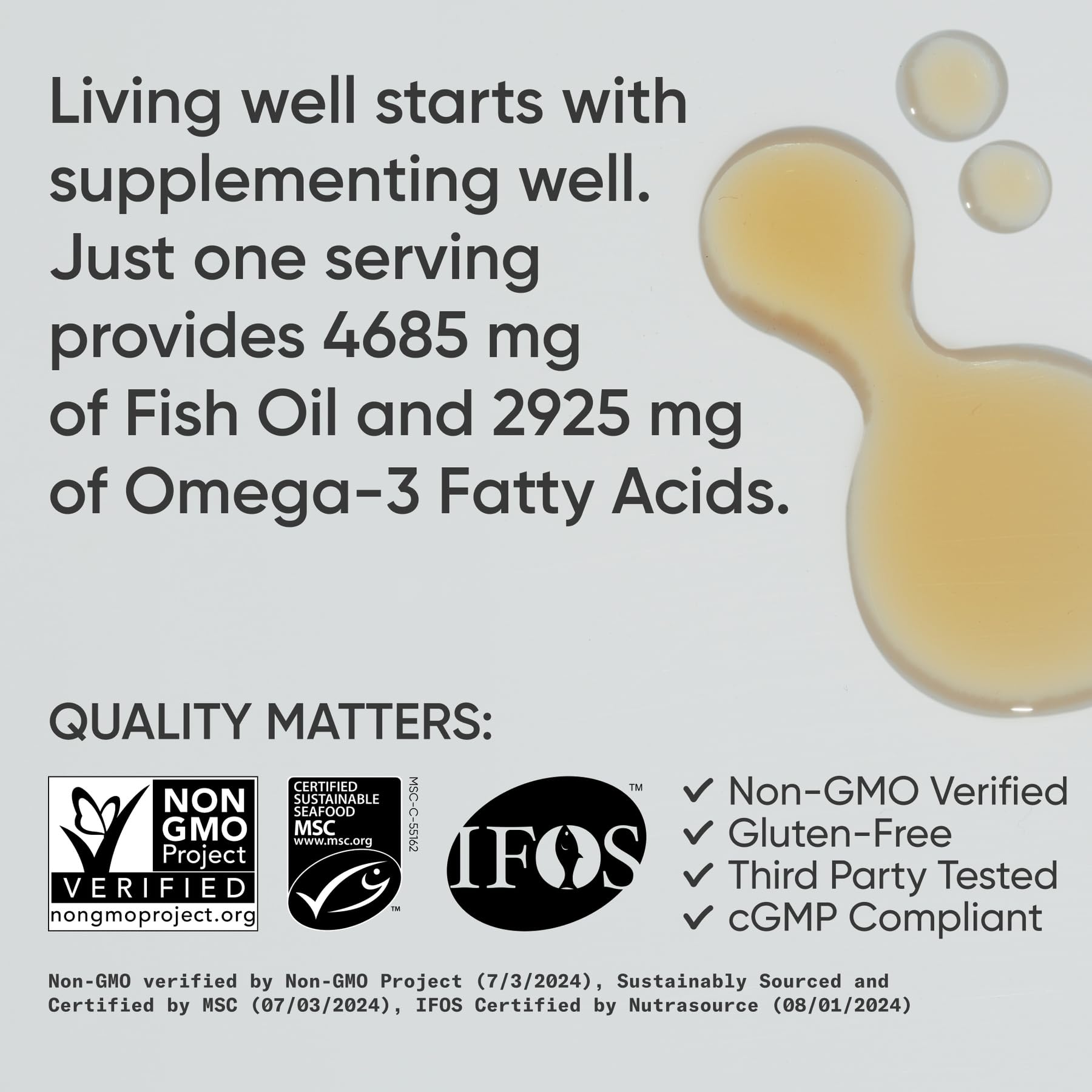 Sports Research Omega-3 goût citron sans arrière-goût et facile à avaler