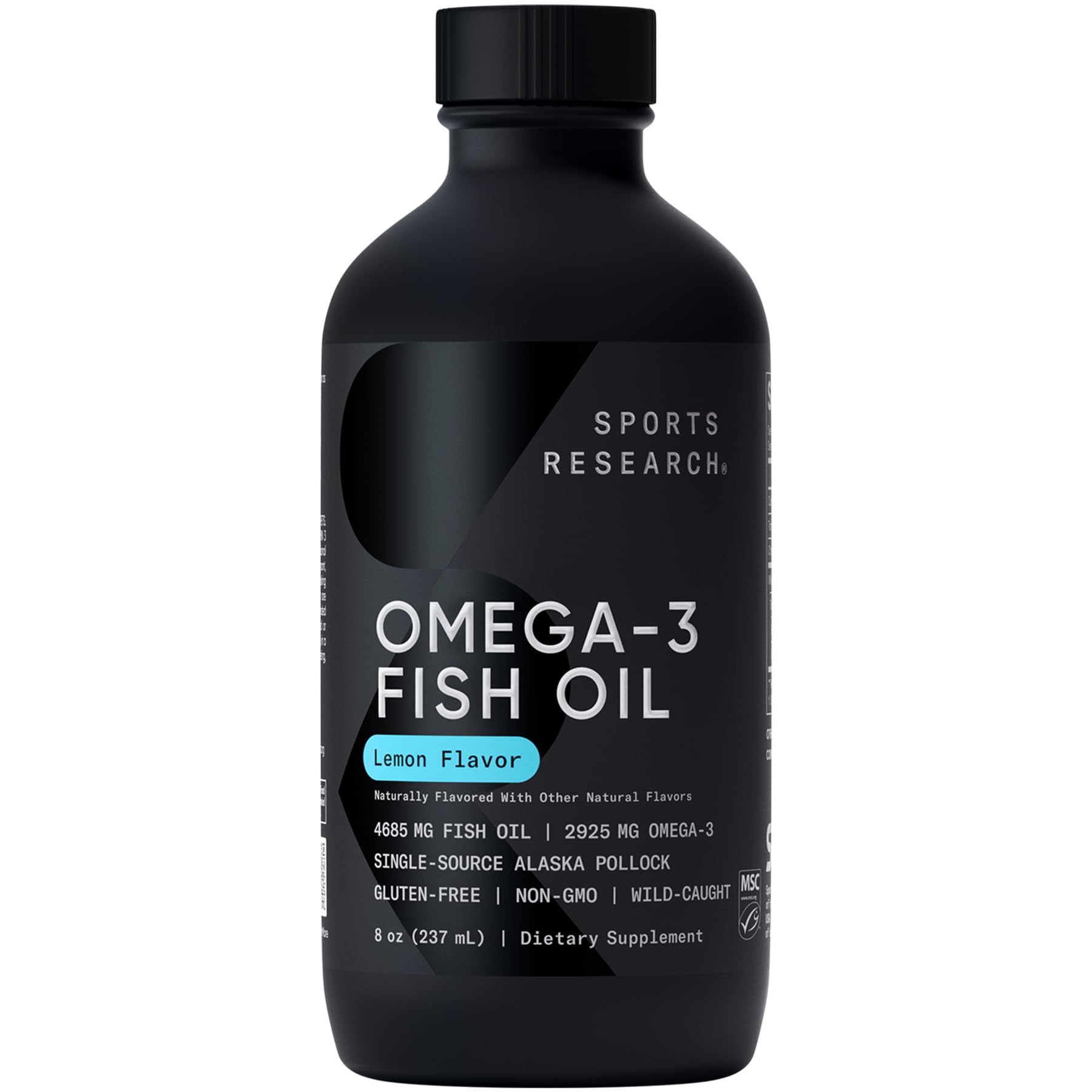Sports Research Omega-3: bouteille en verre prête à l’emploi au quotidien