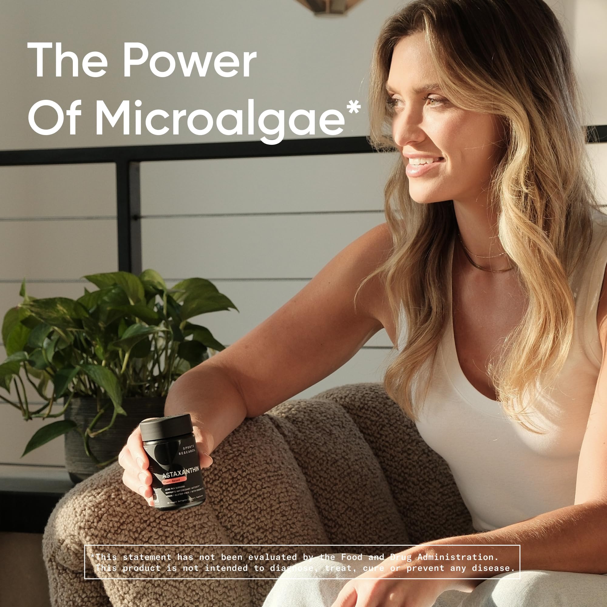 Sports Research astaxanthine vegan capsules: soutien potentiel pour la peau et les yeux.