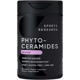 Sports Research Phytoceramides : bouteille montrant des capsules pour soutenir l'hydratation cutanée.