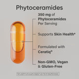 Sports Research Phytoceramides : étiquette du produit indiquant Ceratiq pour une formulation étudiée.