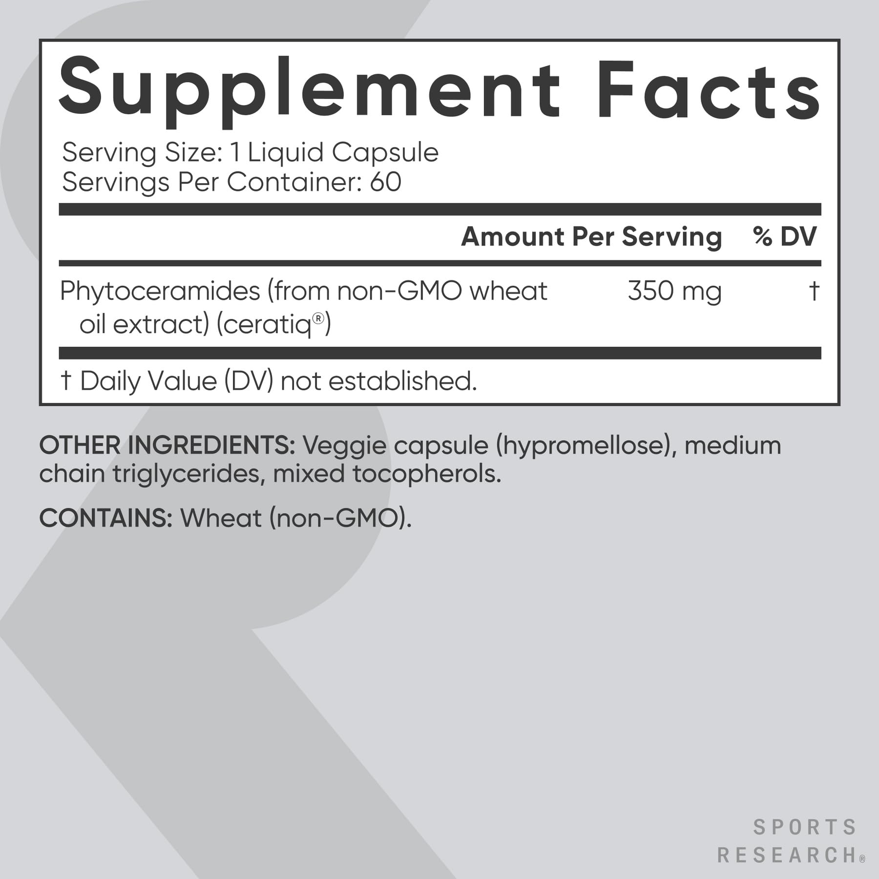 Sports Research Phytoceramides : flacon pratique pour une routine hydratante.