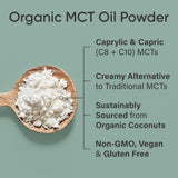 Sports Research Poudre MCT coco organique, sans OGM et sans gluten.