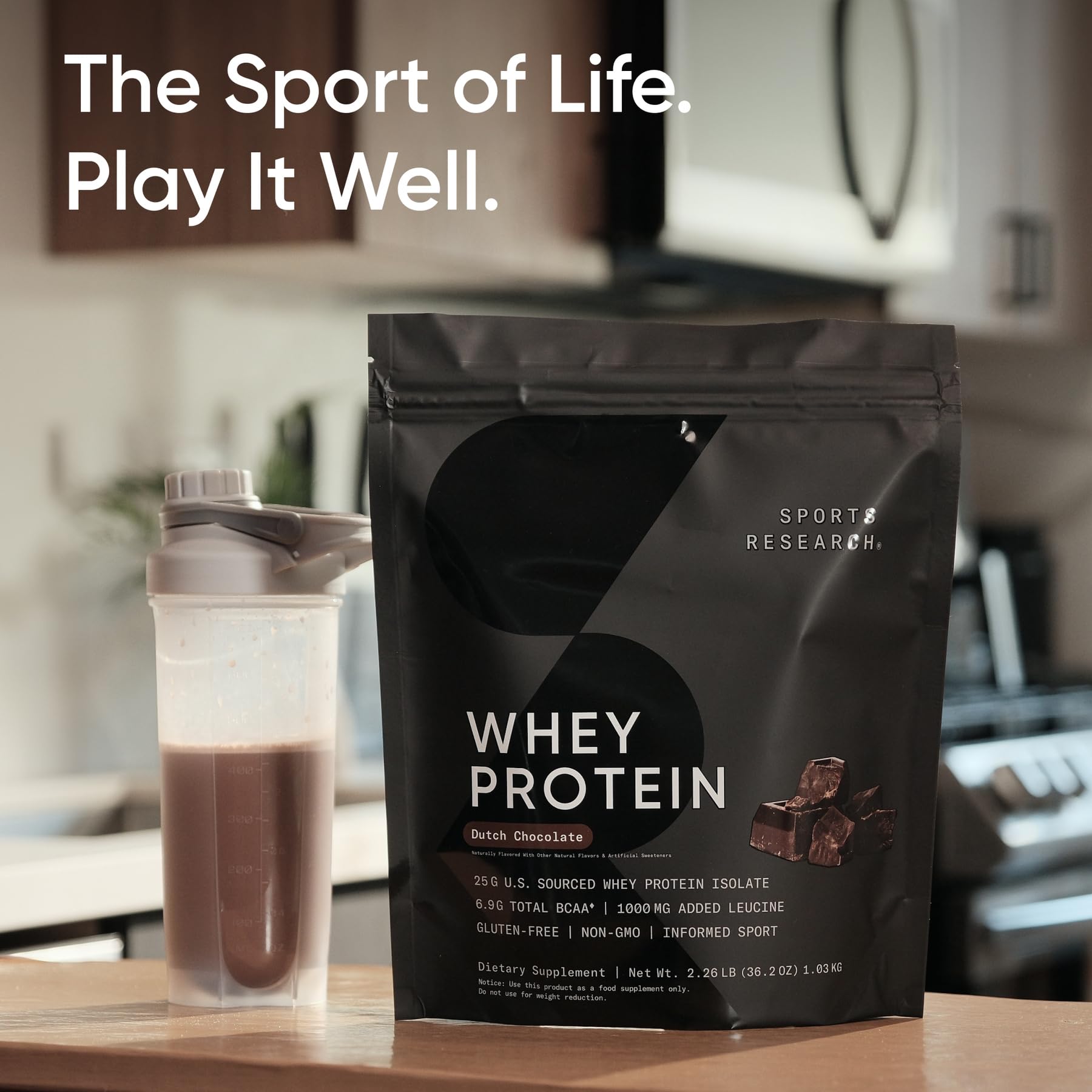 Sports Research Whey Protéine café crème, intégration dans boissons et cafés