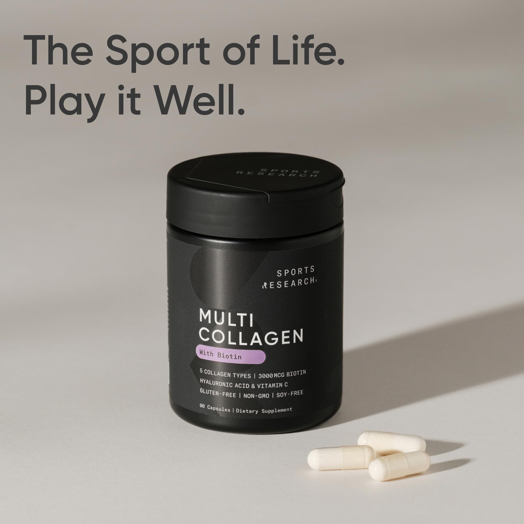 Sports Research routine beauté quotidienne simplifiée avec les gélules.