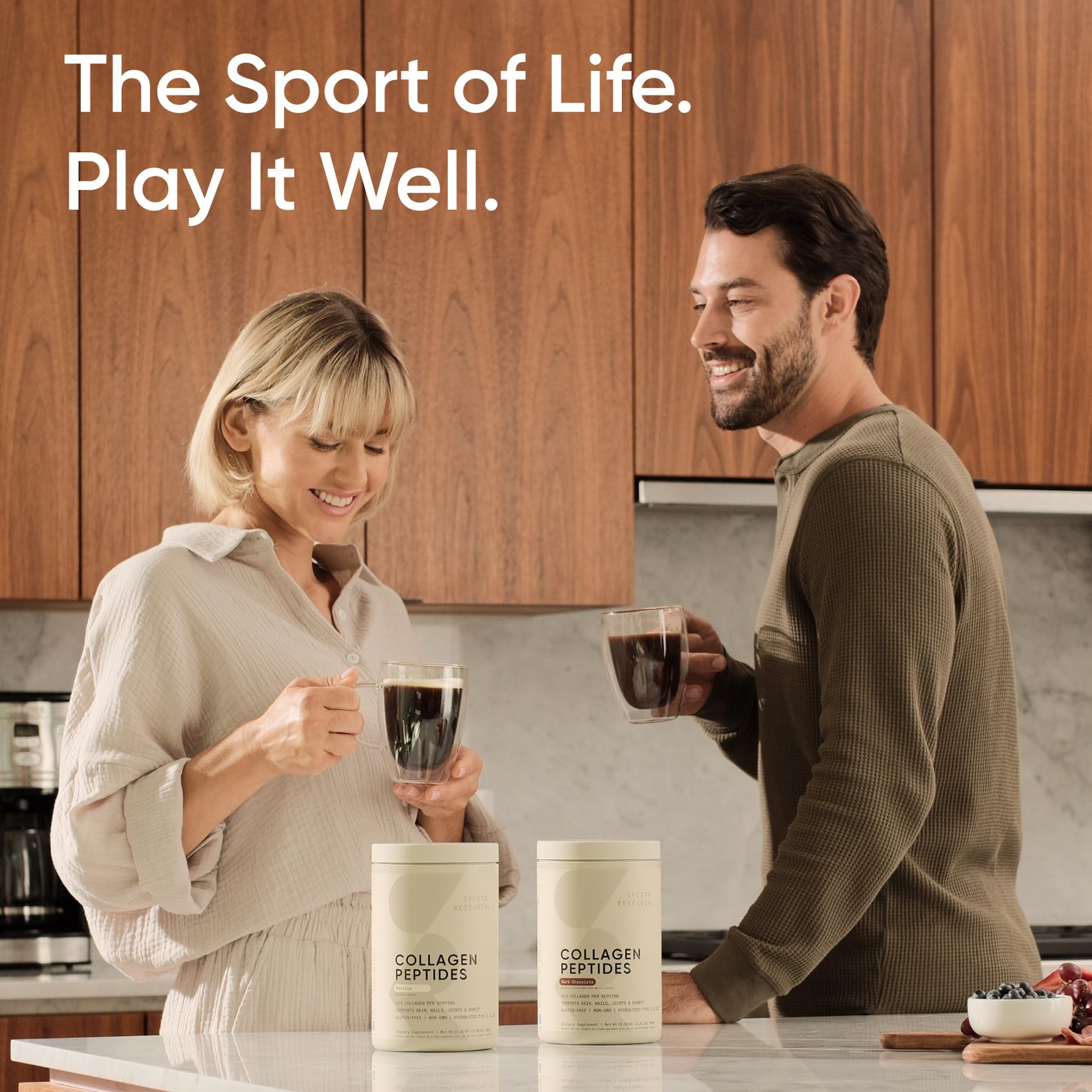 Sports Research Sans lait soja gluten, ingrédients simples et clairs.