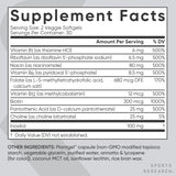Ingrédients coco-mct et lecithine dans Sports Research Vitamin B-Complex.
