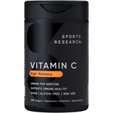Sports Research Vitamin C 1000 mg en capsule végétale – soutien immunitaire potentiel