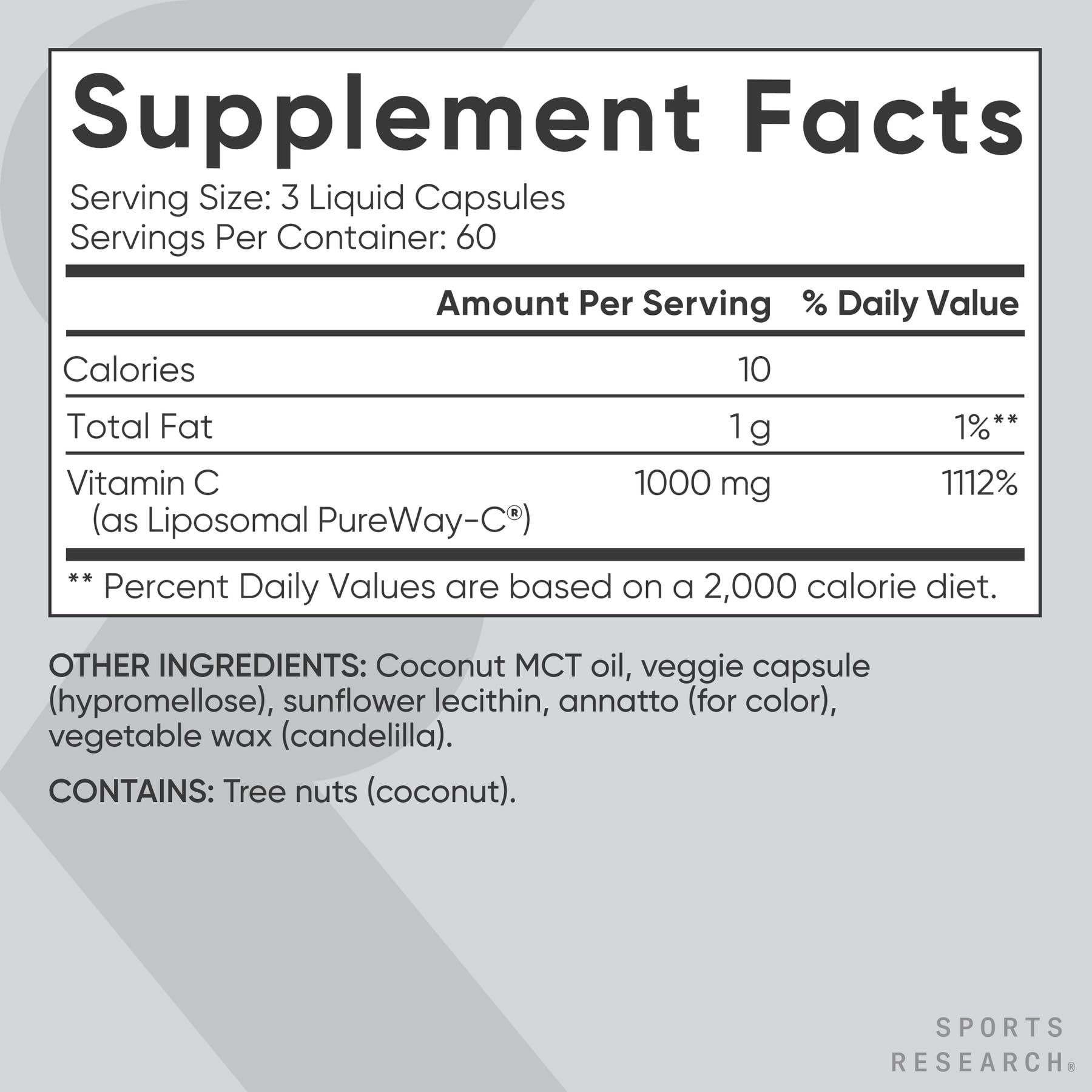 Mise en scène sportive avec Sports Research liposomique vitamine C pour soutenir la routine.