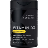 Sports Research Vitamine D3 2000 UI mini softgels faciles à avaler.