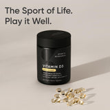 Sports Research Vitamine D3 4000 UI avec huile MCT, absorption facilitée.