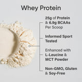Sports Research Whey Protein vanille crème – poudre riche en protéines et leucine utile après séance
