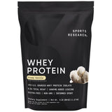 Sports Research Whey Protein vanille crème – sachet pratique pour prise de protéines quotidienne