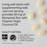 Sports Research Zinc Picolinate 30 mg - Emballage américain, qualité contrôlée.