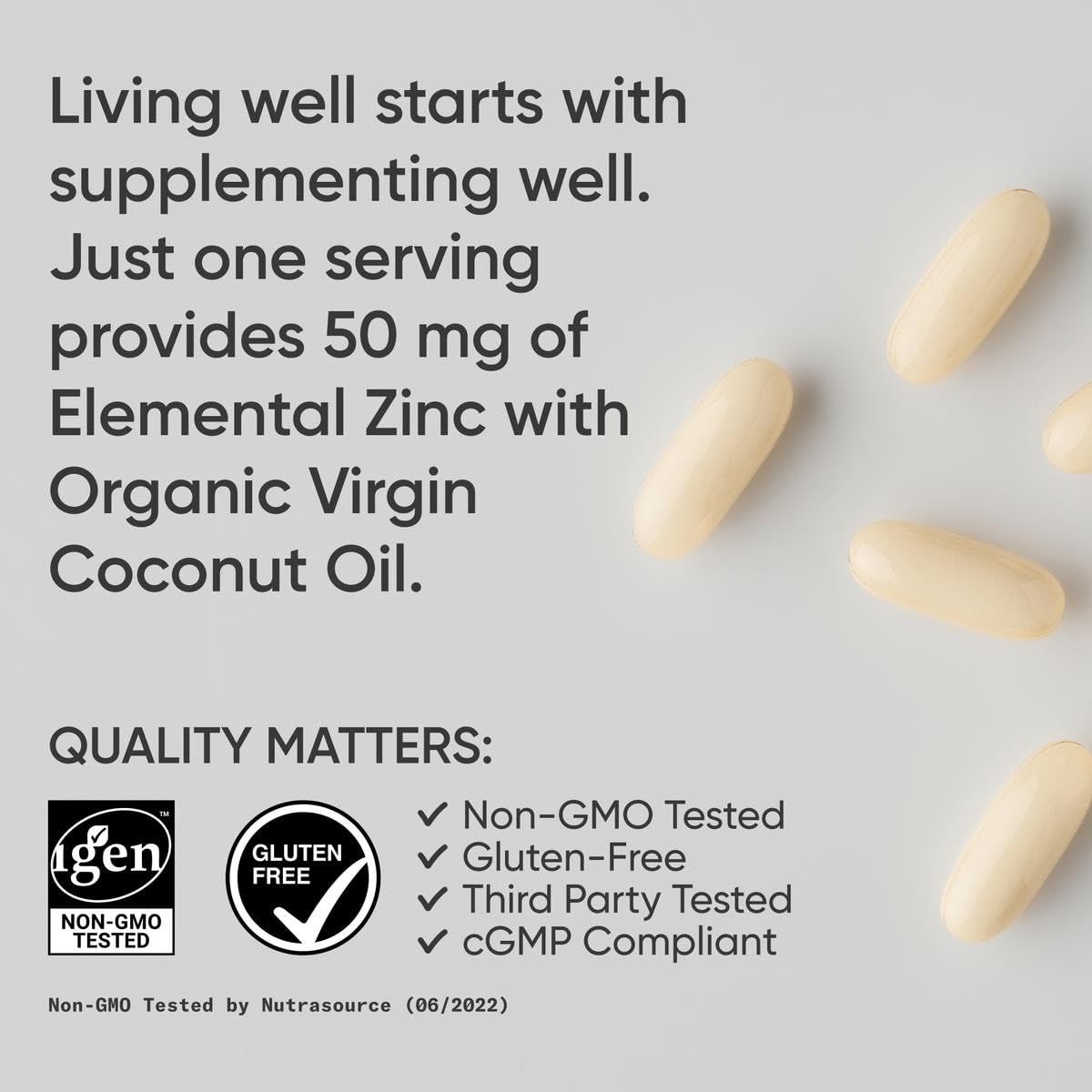 Sports Research Zinc Picolinate 50 mg – Étiquette sans gluten
