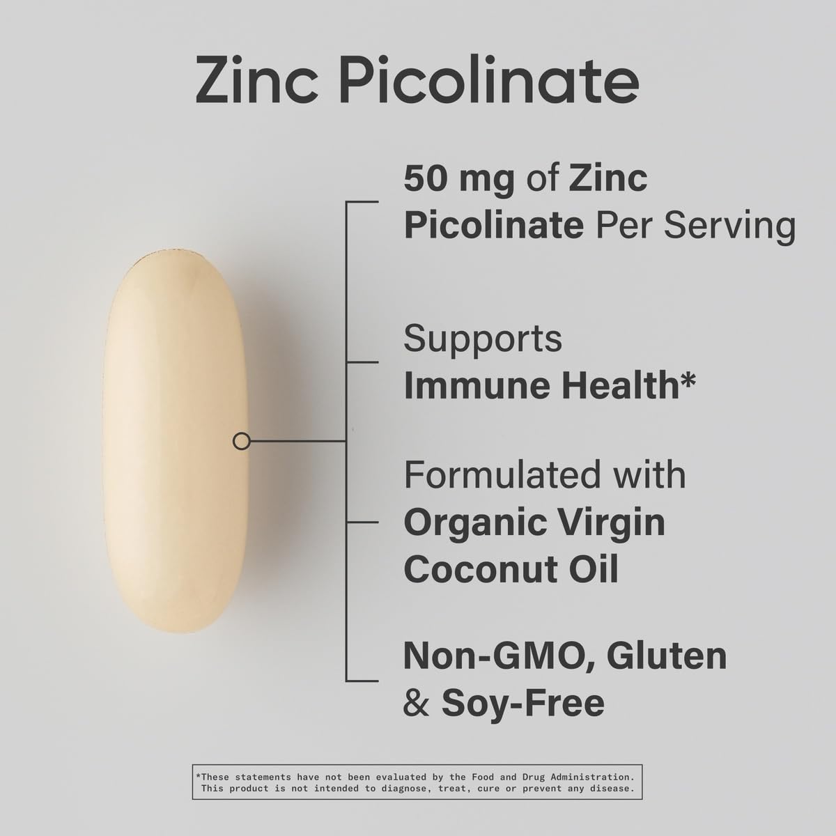 Sports Research Zinc Picolinate 50 mg – Gélules liquides faciles à avaler