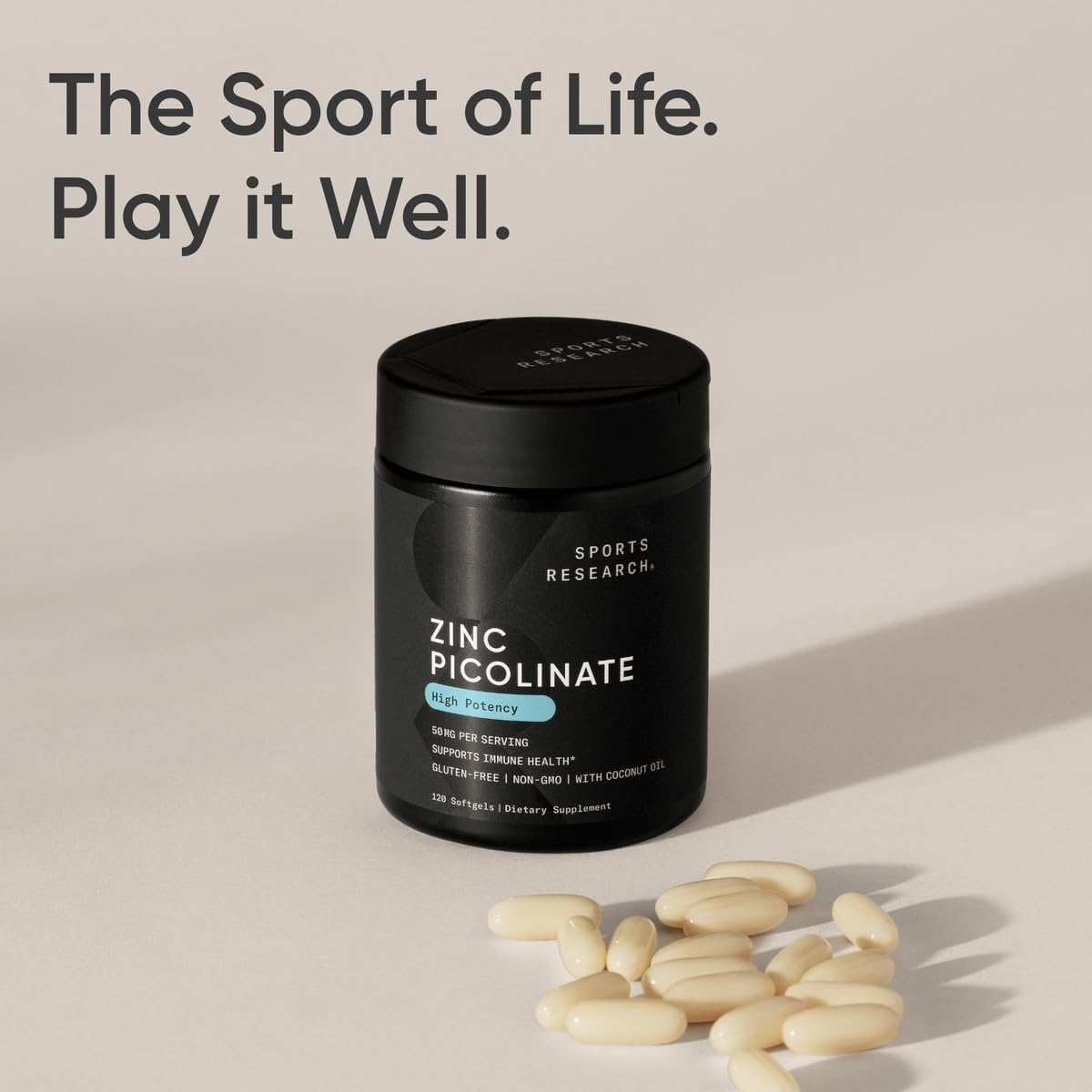 Sports Research Zinc Picolinate 50 mg – Utilisation quotidienne recommandée