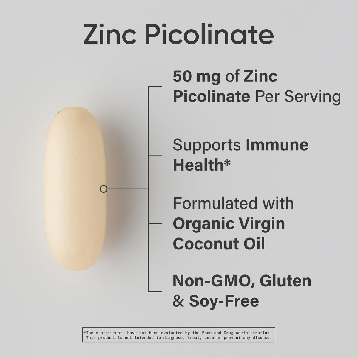 Sports Research Zinc Picolinate - capsules liquides faciles à avaler et absorption potentielle rapide