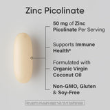 Sports Research Zinc Picolinate - capsules liquides faciles à avaler et absorption potentielle rapide