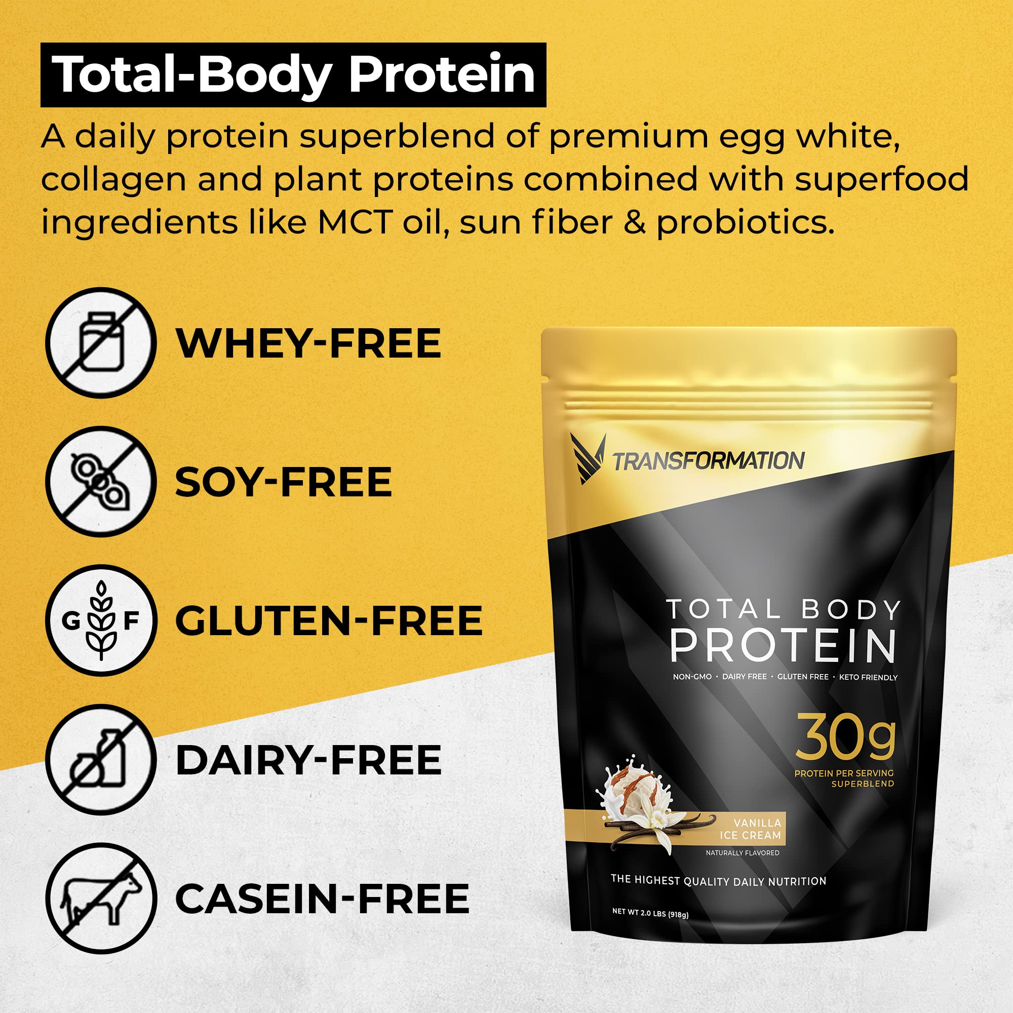 SPR BODY Transformation Protein vanille mesure-dose, dosage précis pour des collations protéinées.