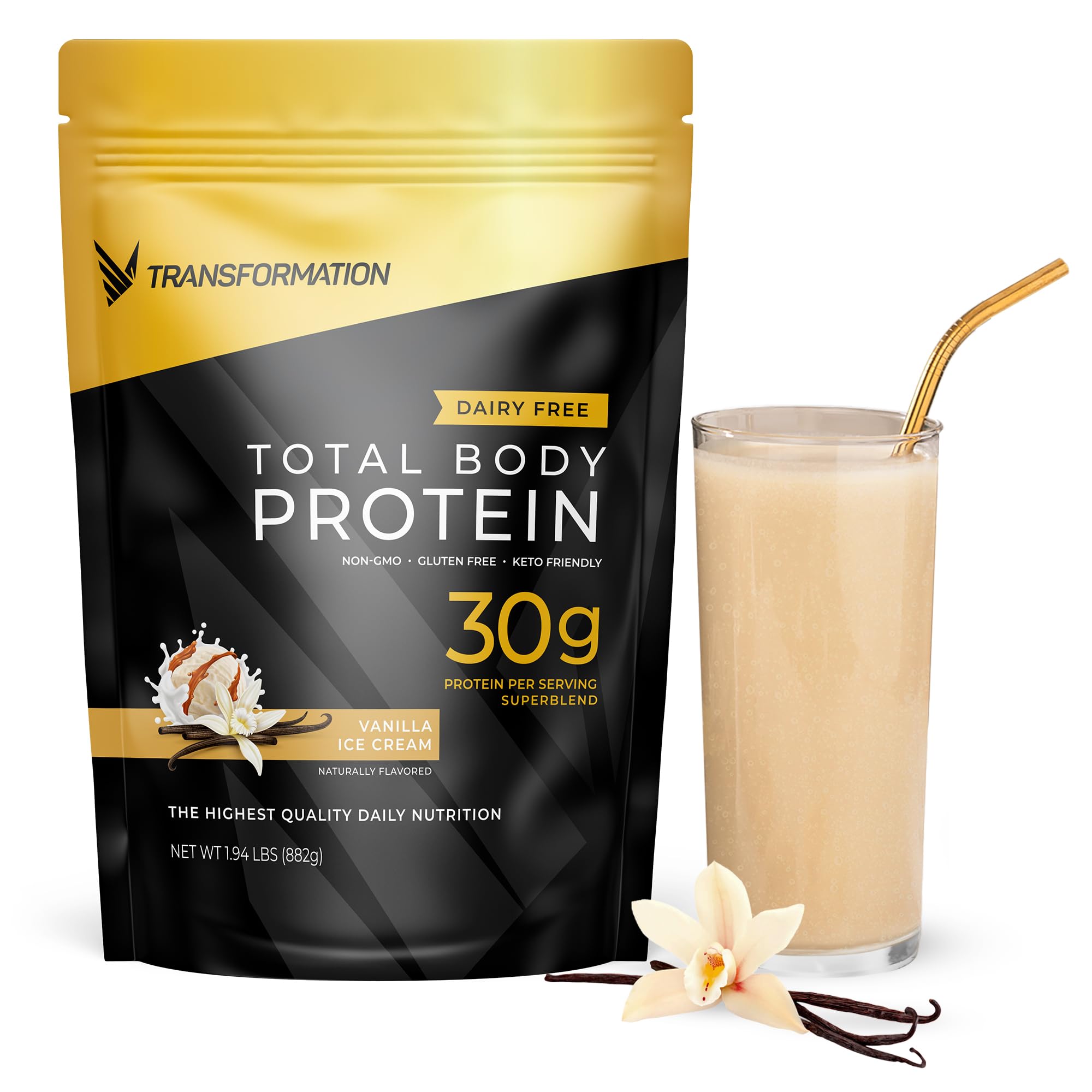 SPR BODY Transformation Protein vanille poudre, texture lisse pour un shake rapide et nutritif.
