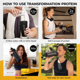 SPR BODY Transformation Protein vanille préparation, mélange facile pour une routine sportive.