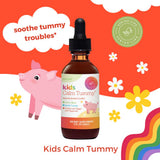 SPRIGS Kids Calm Tummy: etiquette bio affichant des ingrédients naturels