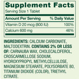 Spring Valley Bone Health: comprimés calcium D3 600 mg, absorption optimisée.