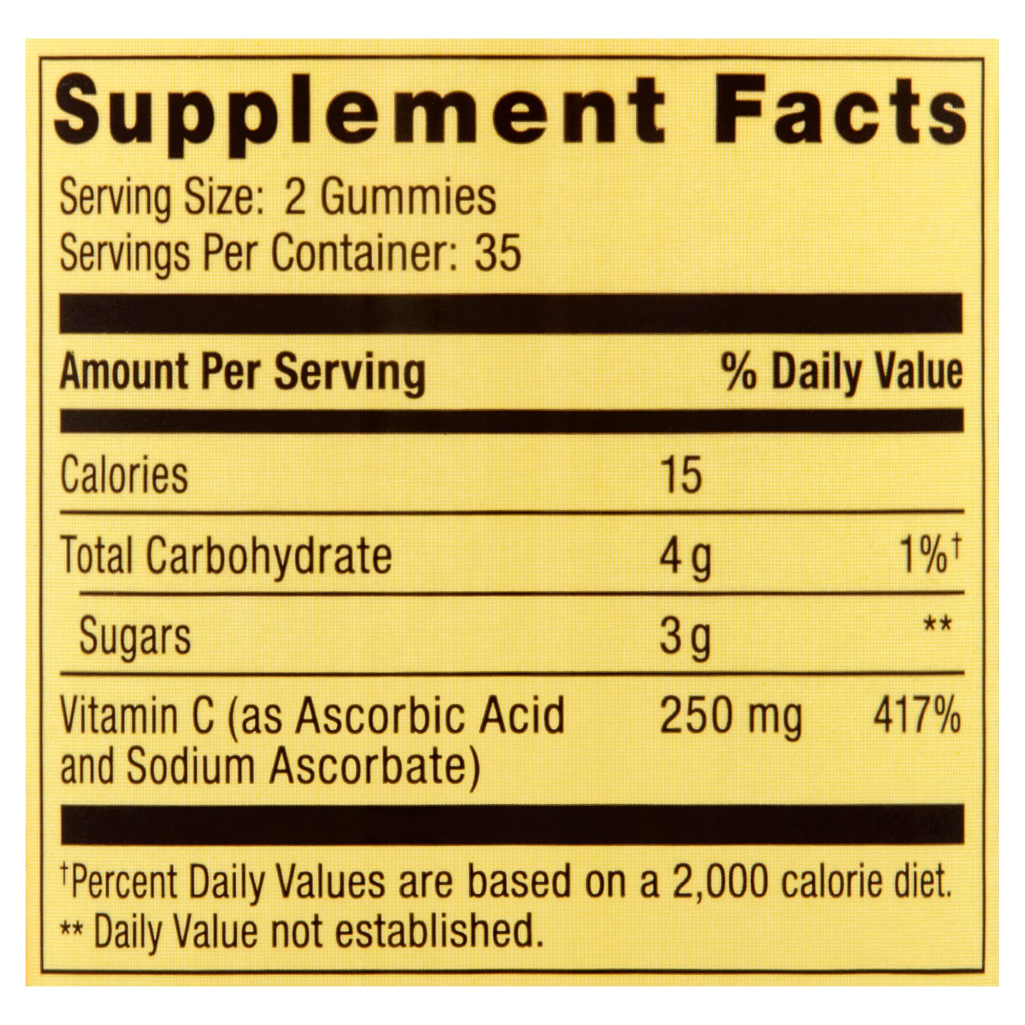 Gommes Spring Valley Vitamin C 240 mg, nourrissant pour le support immunitaire.