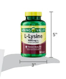 Comprimés L-Lysine 1000mg, dosage élevé pour usage quotidien.