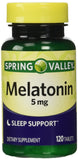 Spring Valley Mélatonine 5 mg, double pack, soutient potentiellement les rythmes naturels du sommeil.