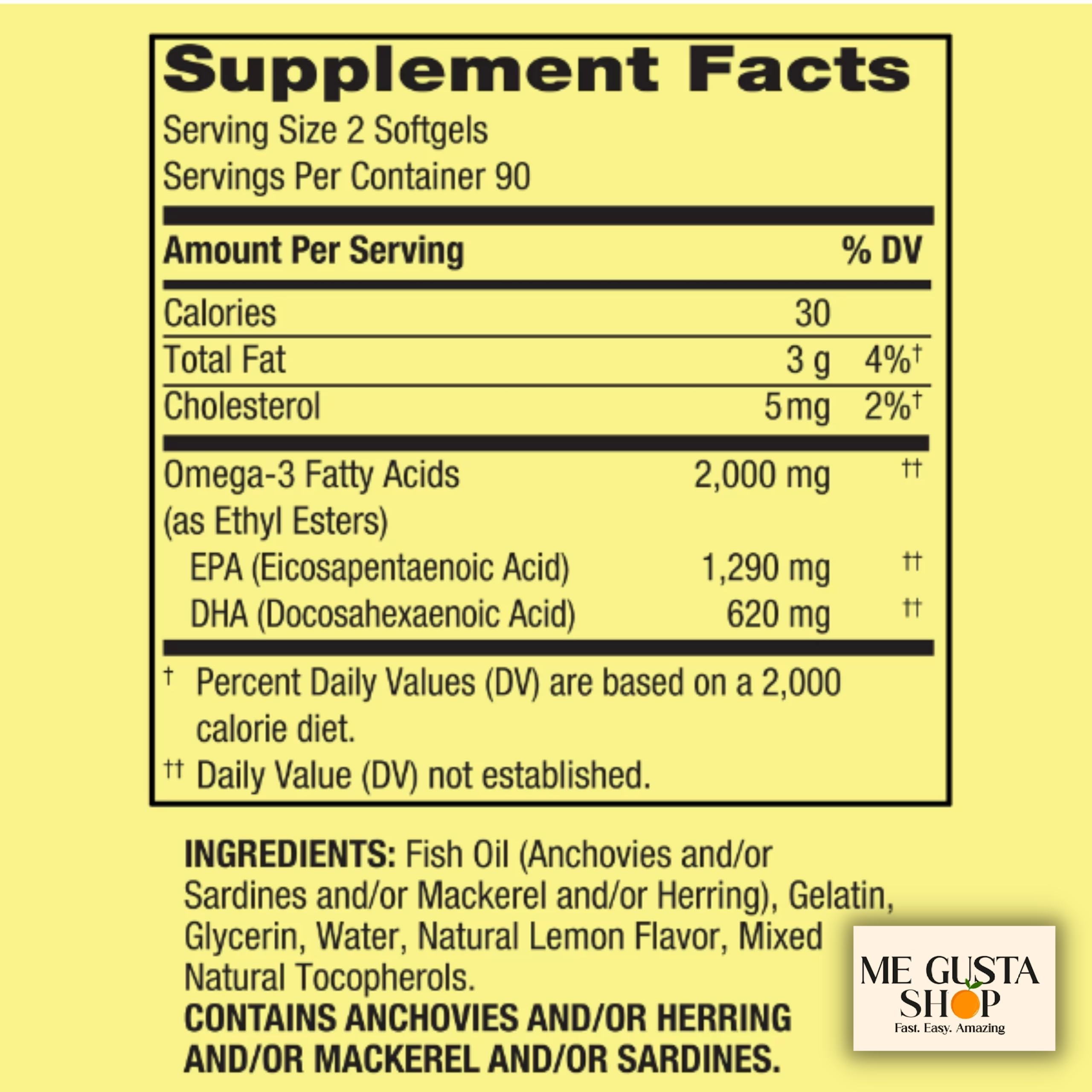Spring Valley Omega 3: gélules molles faciles à avaler.