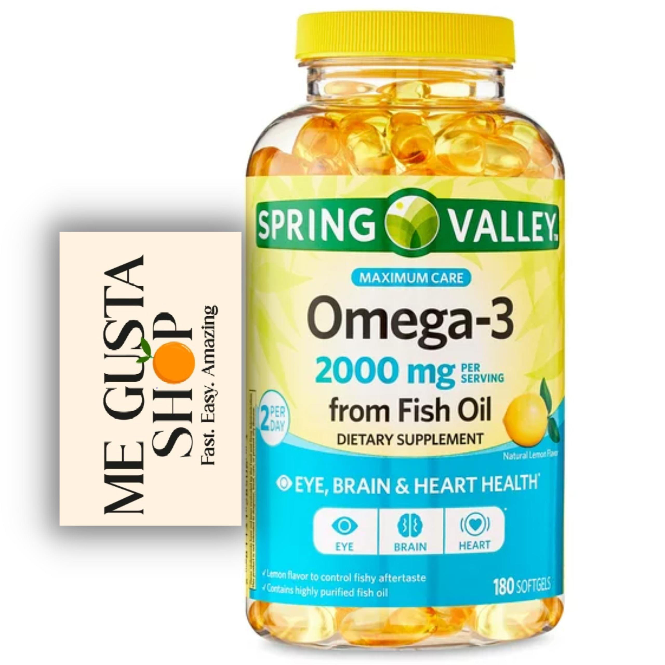 Spring Valley Omega 3: conseils d'utilisation sur l'étiquette.
