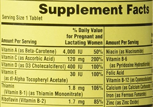 Spring Valley Prenatal – acide folique sur l'étiquette pour le soutien prénatal.