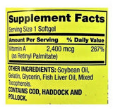 Spring Valley Vitamine A – étiquette détaillée avec teneur et conseils.
