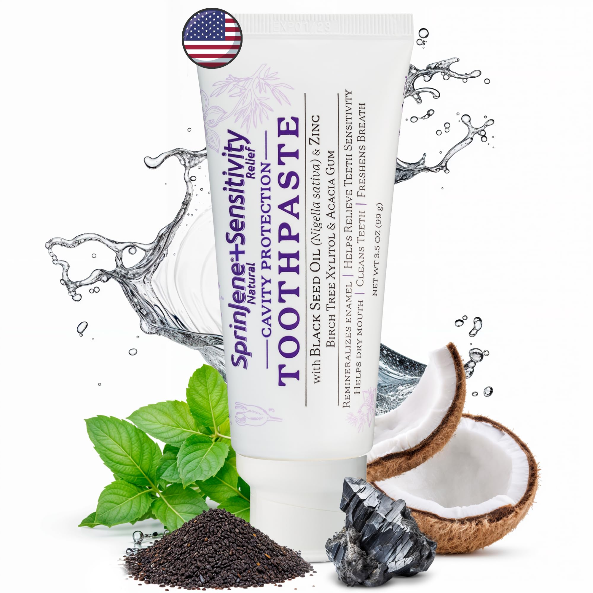 SprinJene Dentifrice Sensibilité Bouteille: Soulage la sensibilité et renforce l'émail.