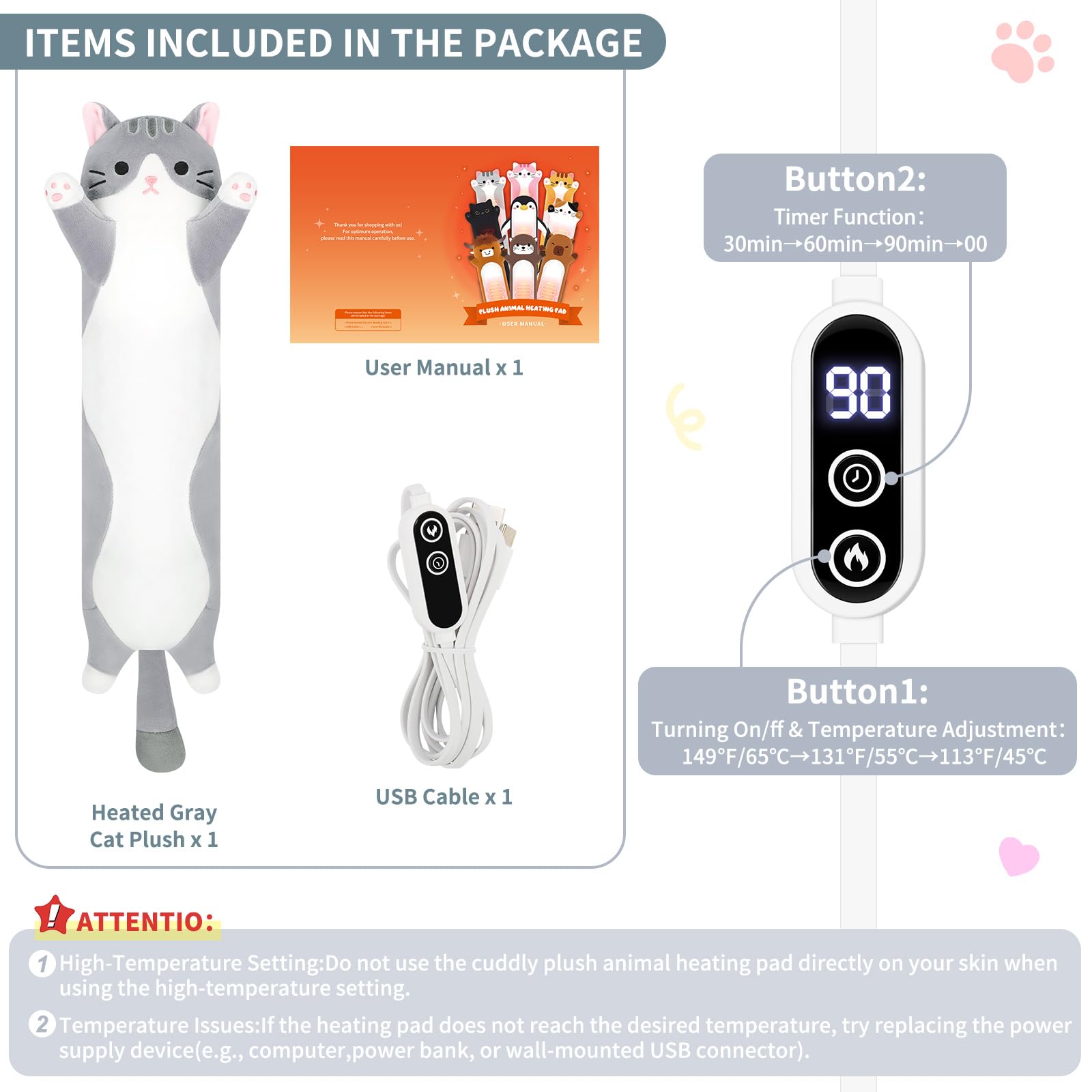 Connexion USB longue de 1,5 m pour une alimentation flexible.