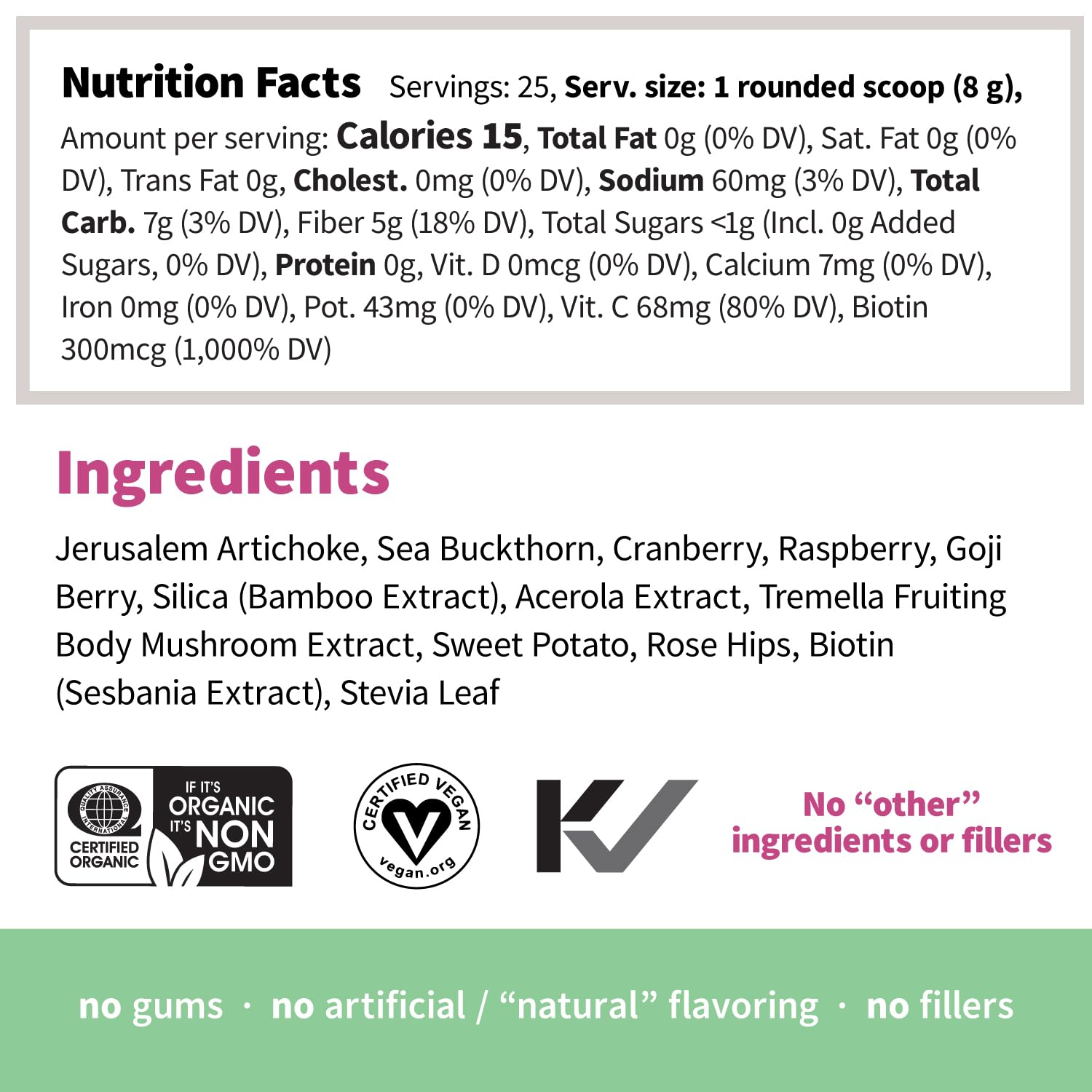 Sprout Living Colorfuel – fruits bio cranberry Raspberry Goji riches en saveur