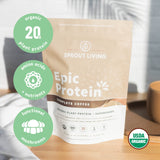 Dose de deux cuillères Epic Protein prête à être ajoutée à une boisson