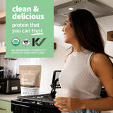 Ingrédients et composants du Epic Protein Sprout Living dévoilés en plan rapproché