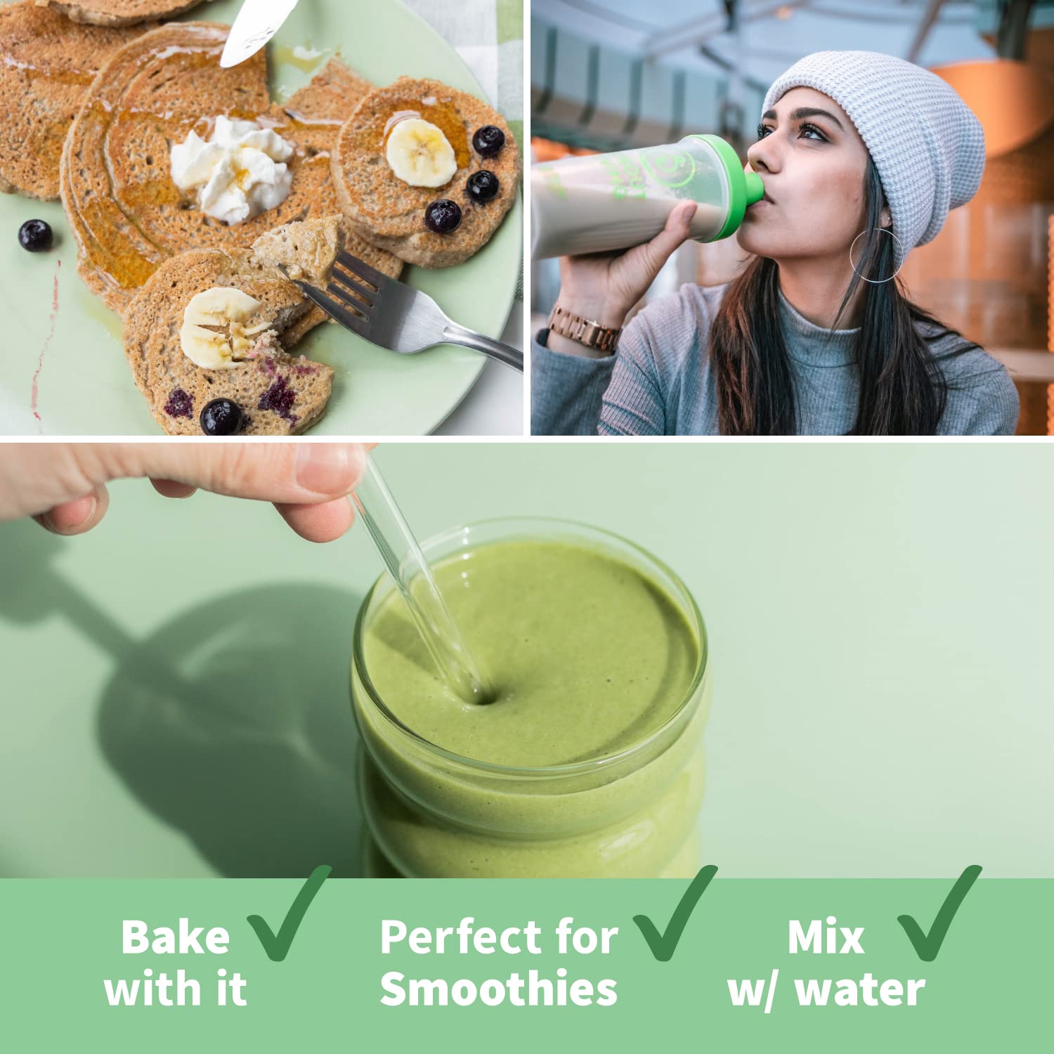 Smoothie Matcha Sprout Living Epic Protein, boisson nourrissante après l'entraînement.
