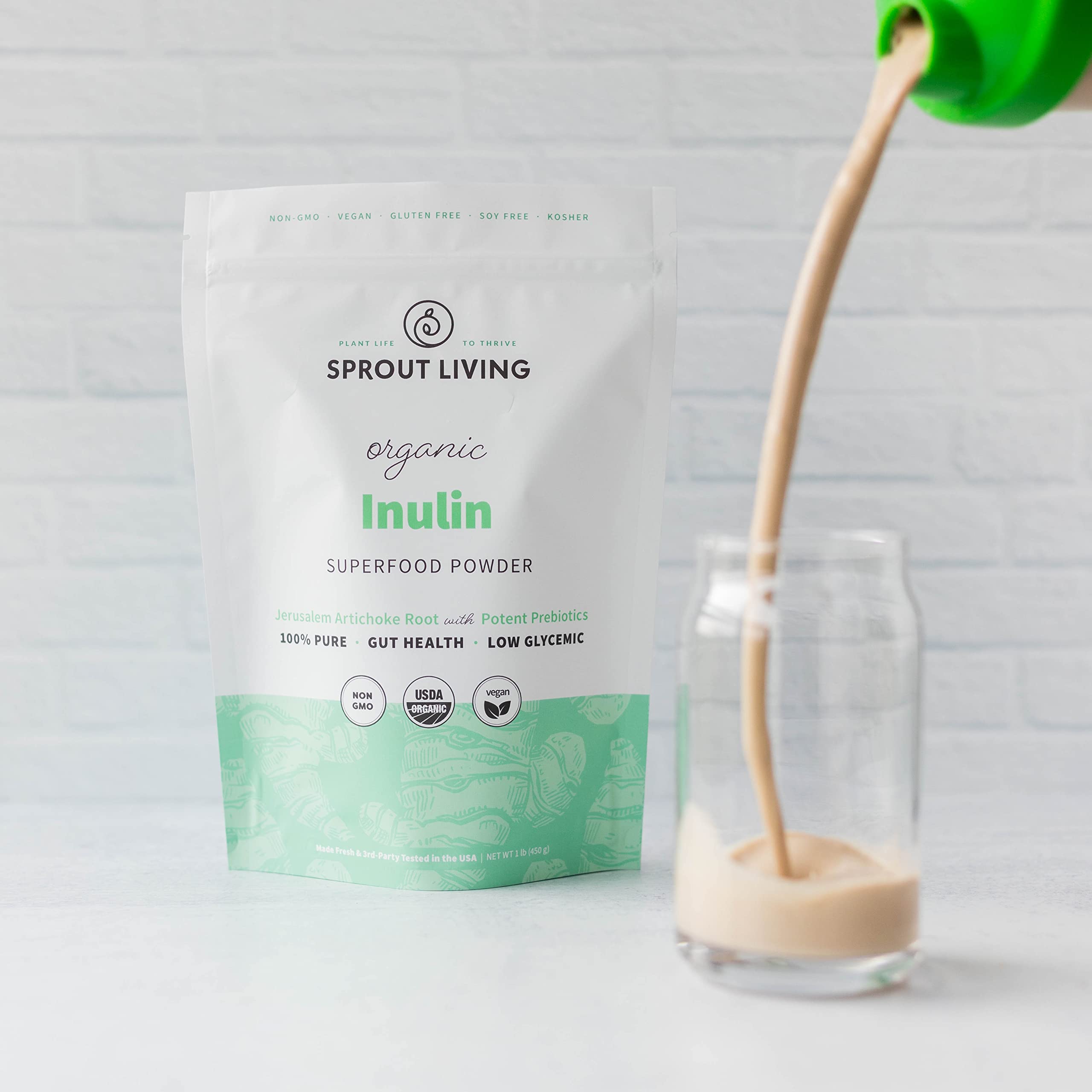 Emballage durable Sprout Living, produit sans pesticides synthétiques ni OGM.