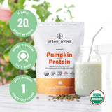Produit sans gluten Sprout Living protéine de courge bio pour recettes.