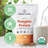 Sprout Living protéine de citrouille riche en oméga-3, -6 et -9 pour un équilibre nutritionnel.