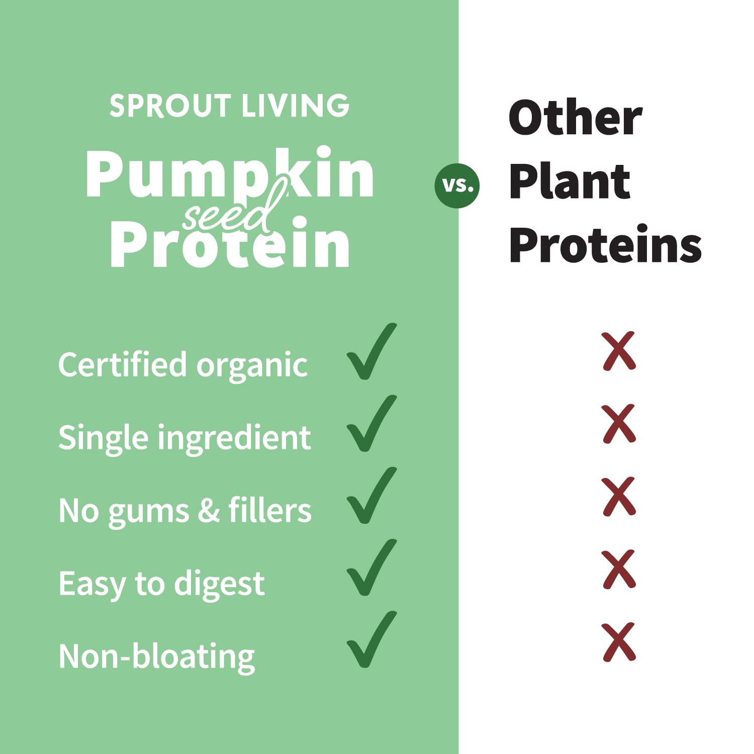 Sprout Living protéine de citrouille smoothie, apporte énergie naturelle et texture veloutée.