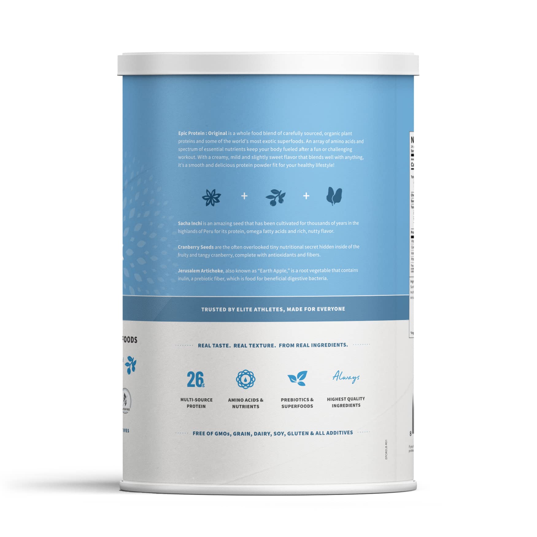 Formule sans gluten et sans produits laitiers dans Sprout Living Protéine Plantes Original.