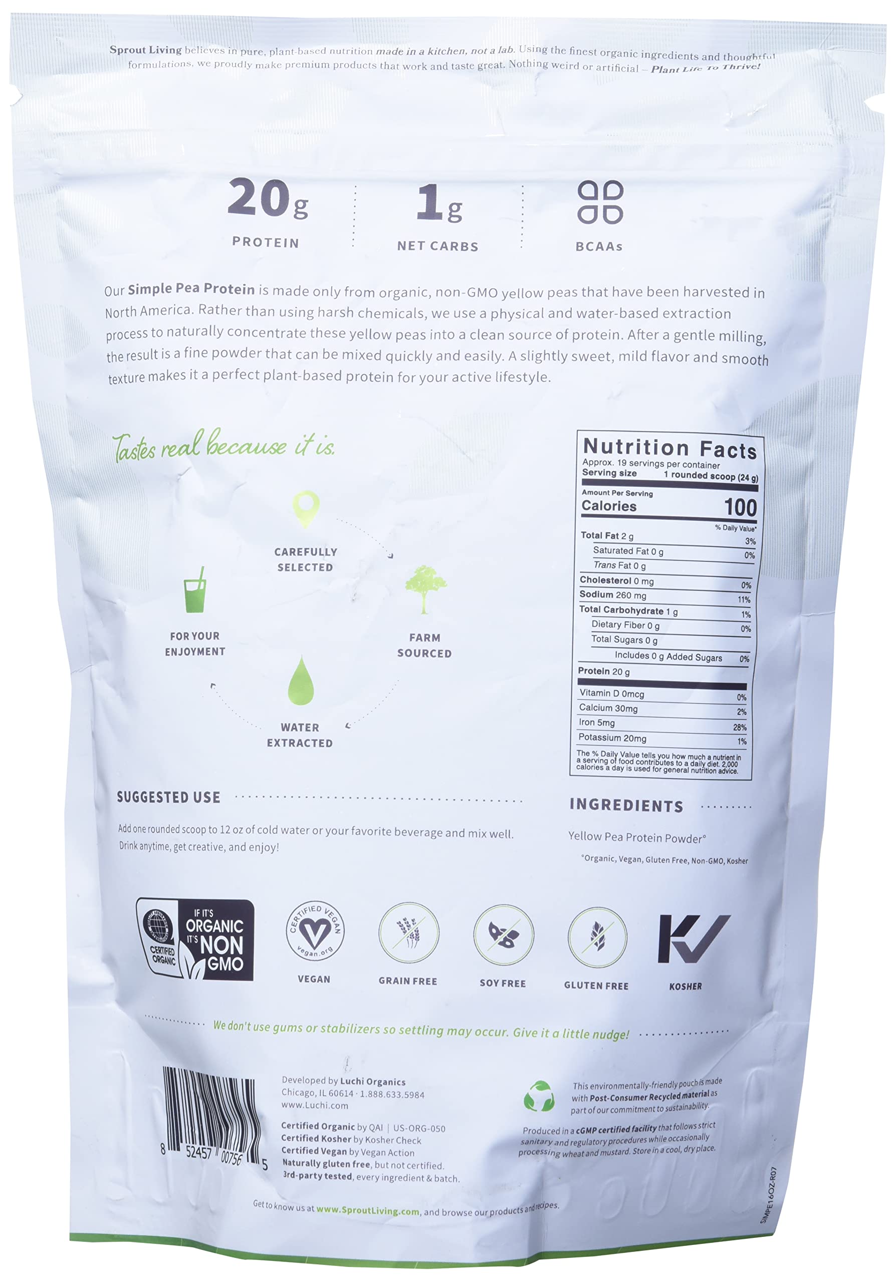 Cuillère-doseur Sprout Living montrant la mesure précise pour recettes protéinées.